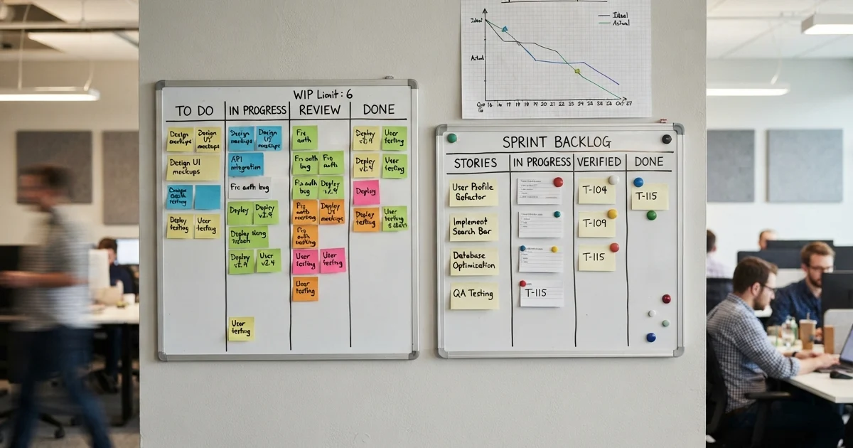 Kanban vs Scrum Board(2026):两块看板有什么区别?你的团队该用哪一个?