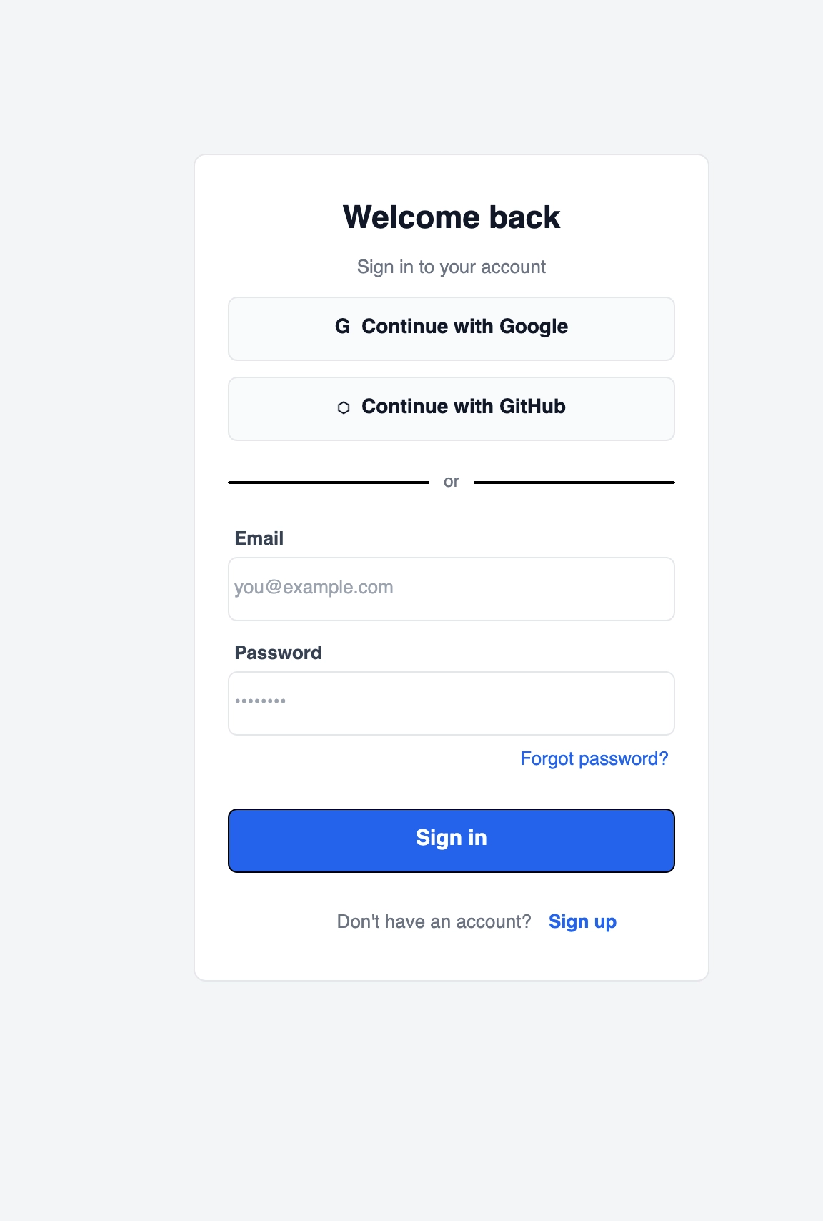 Auth Page Examples