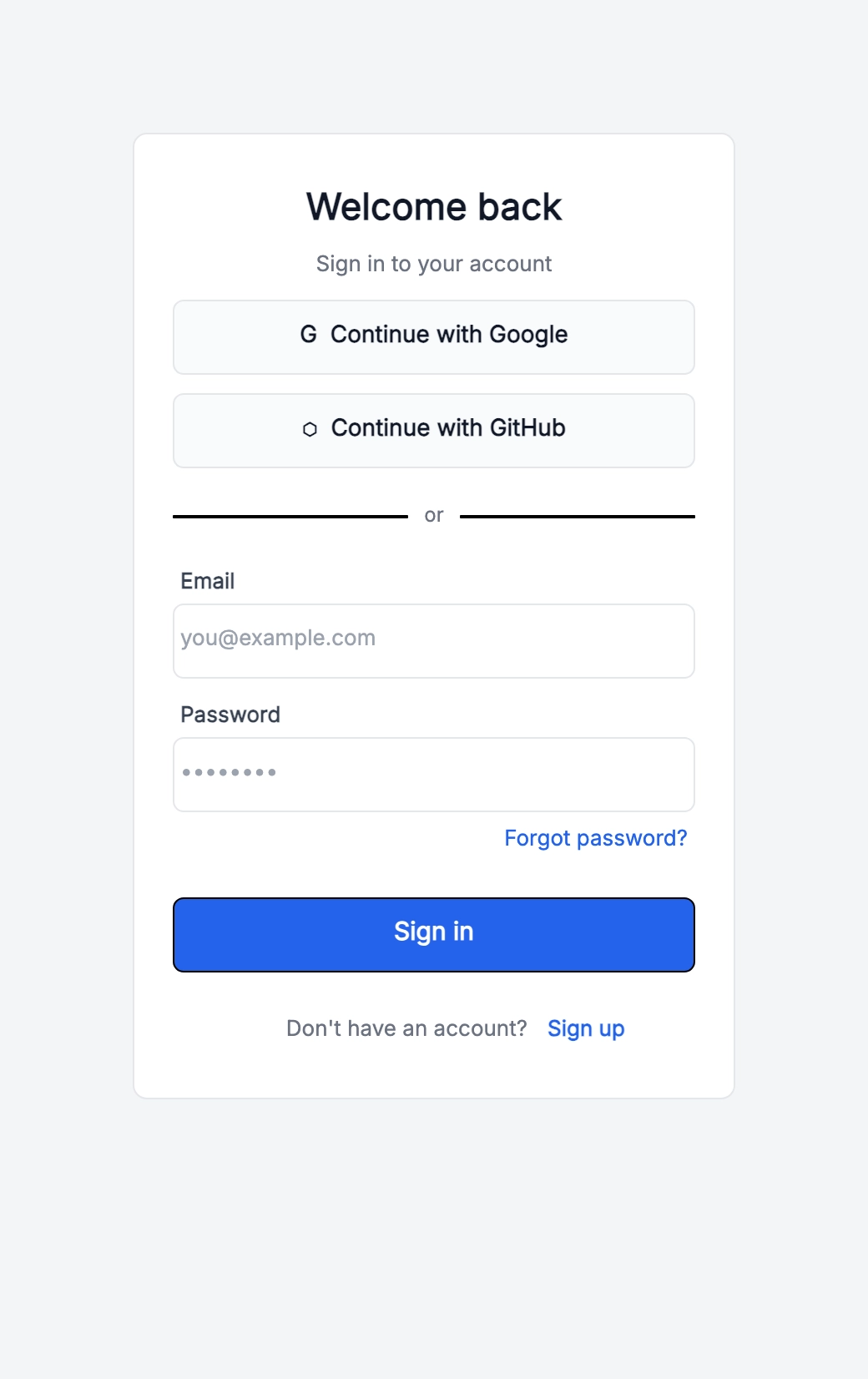 Auth Page