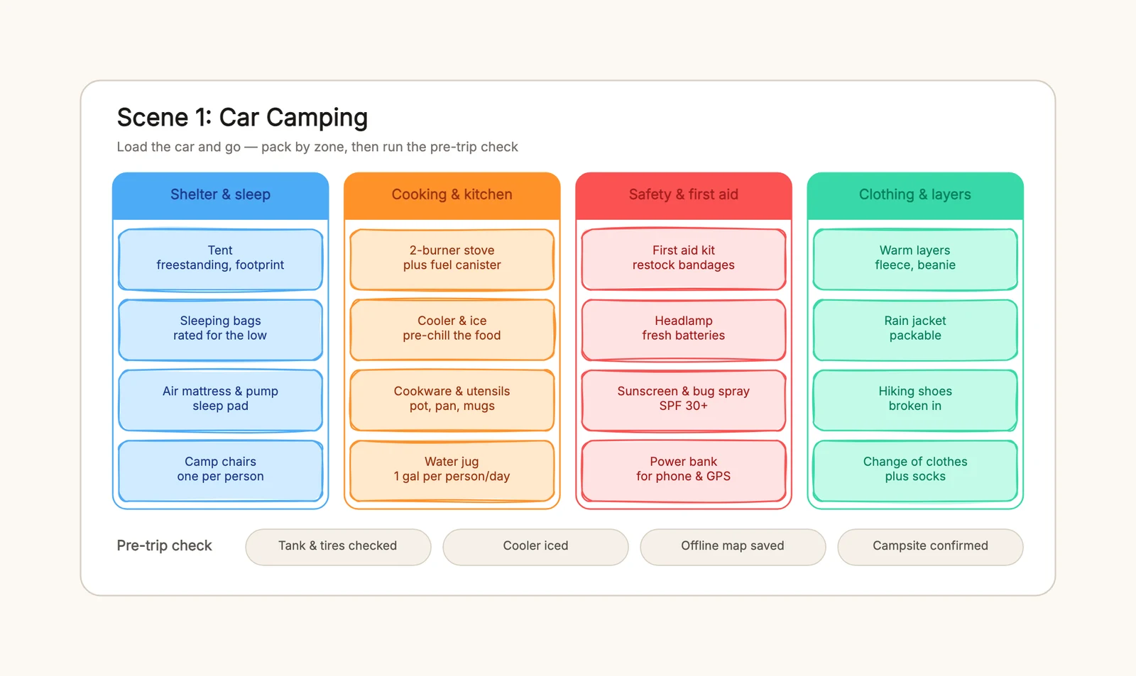 Camping Checklist Template