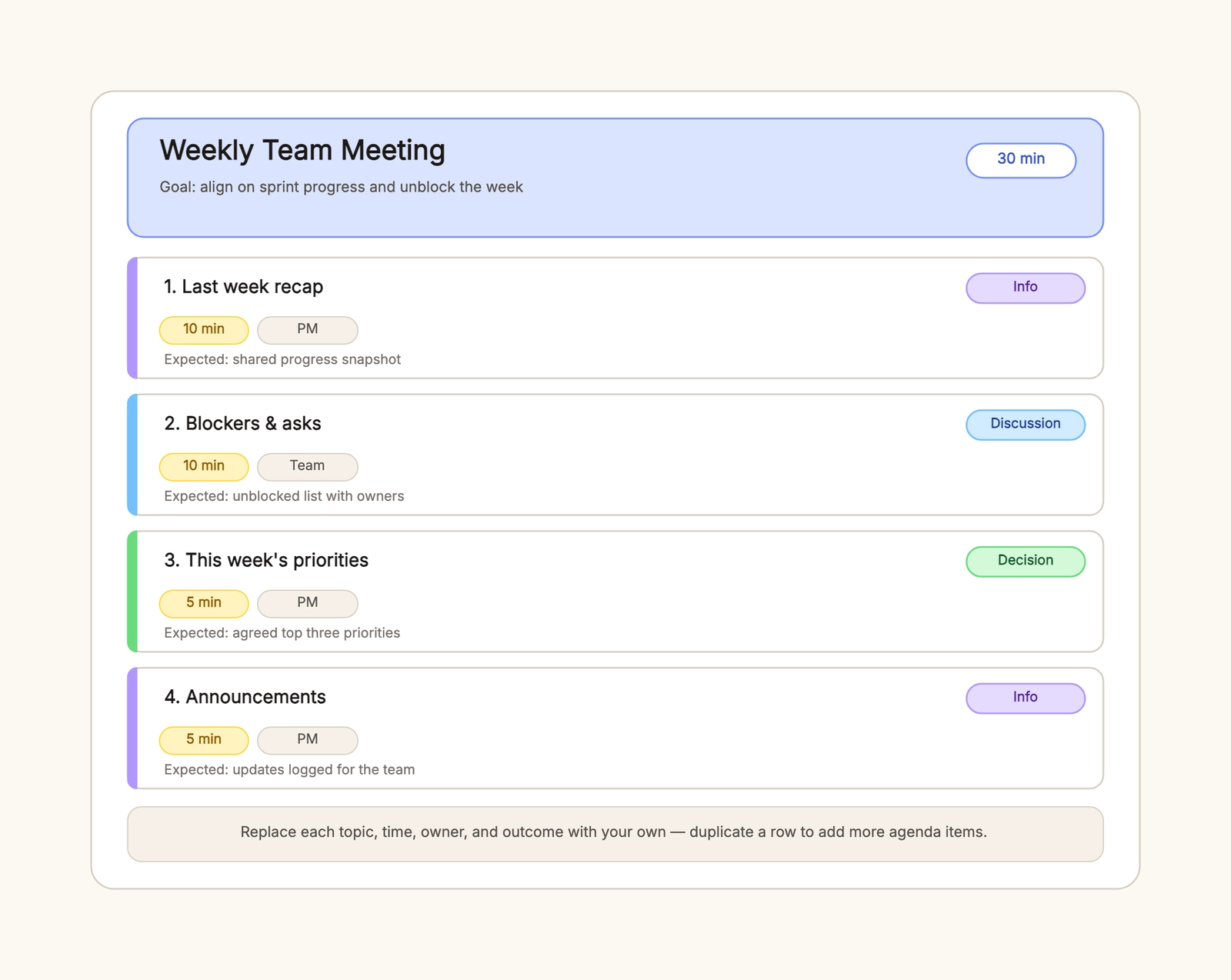 Meeting Agenda Template