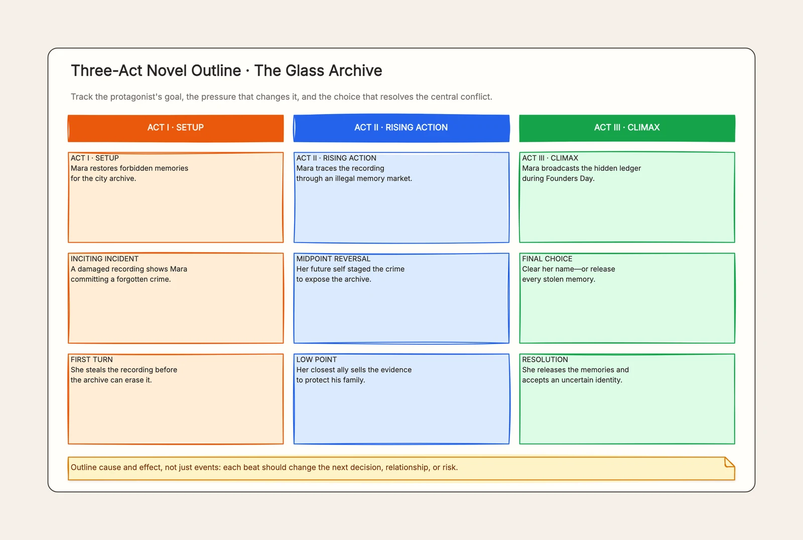 Novel Outline Template