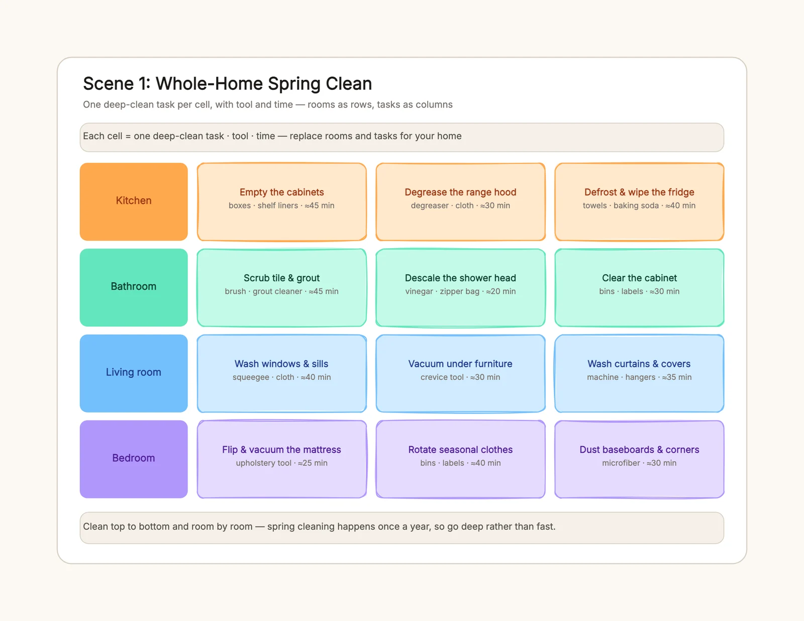 Spring Cleaning Checklist Template