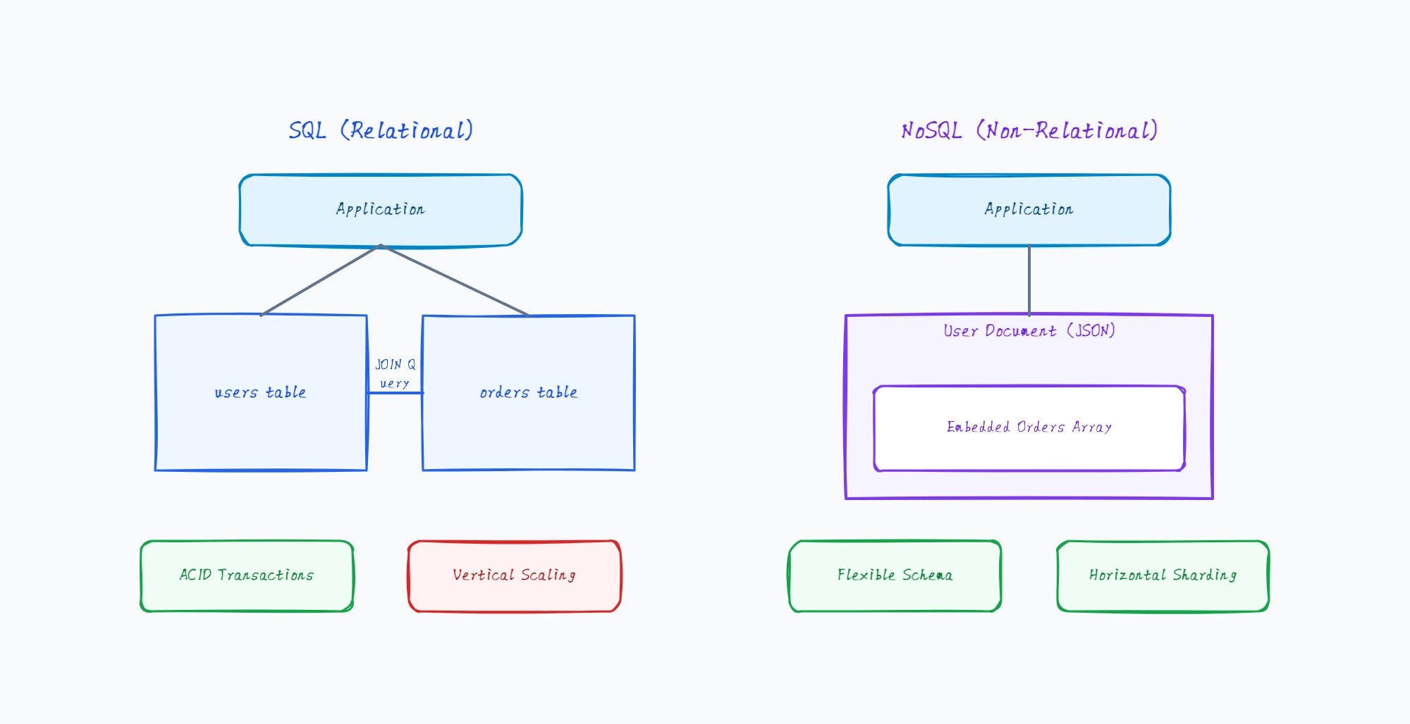 SQL vs NoSQL