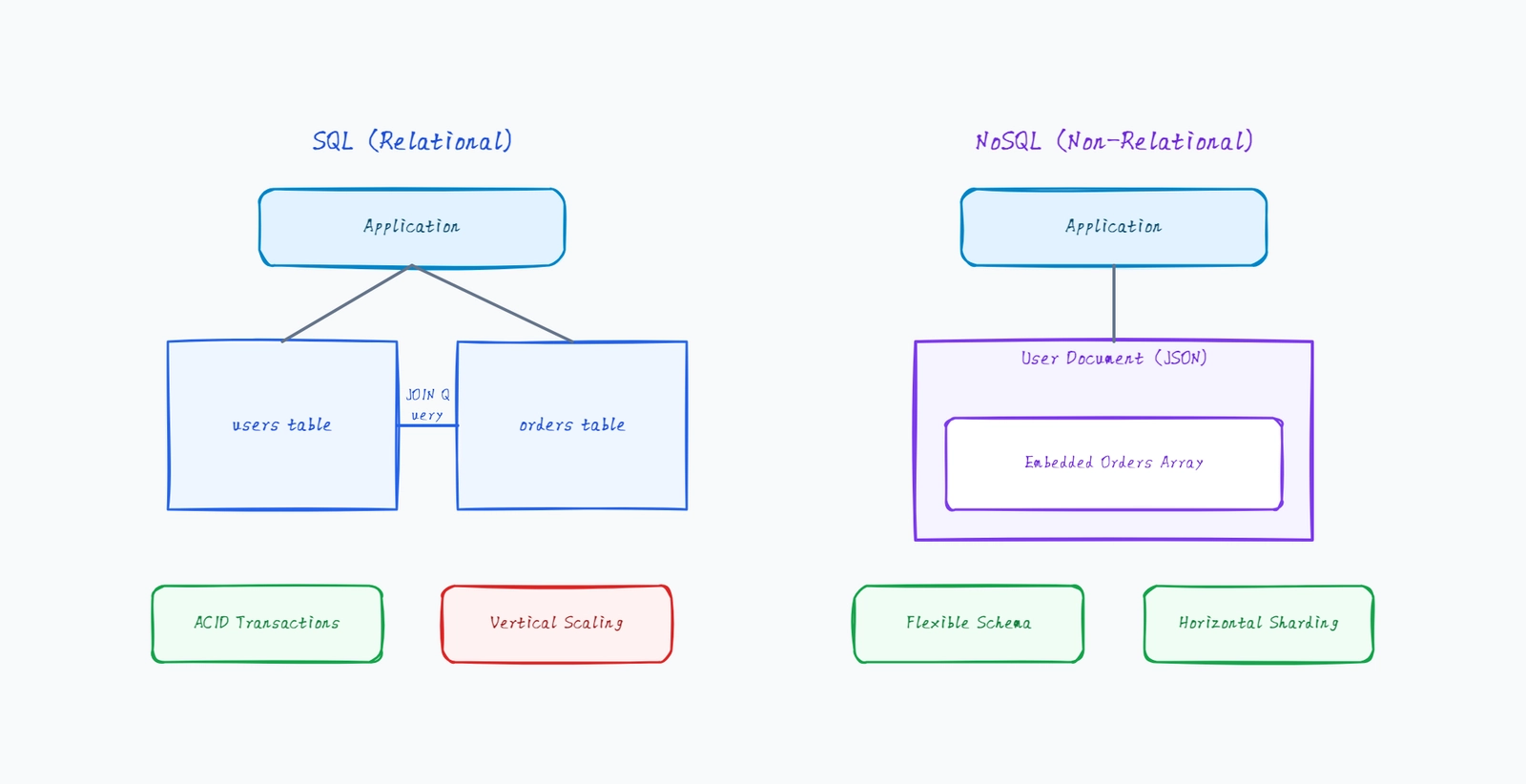 SQL vs NoSQL