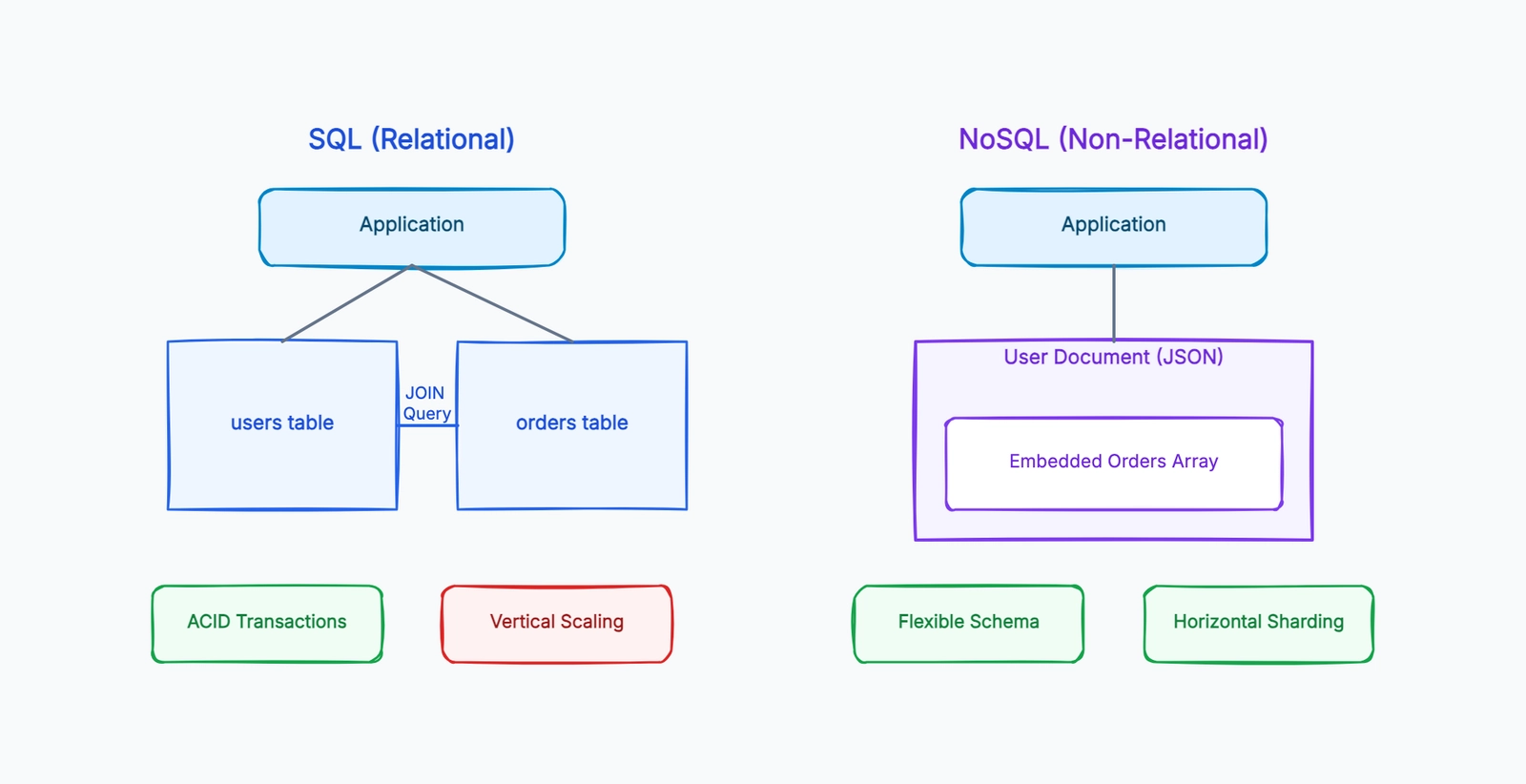 SQL vs NoSQL