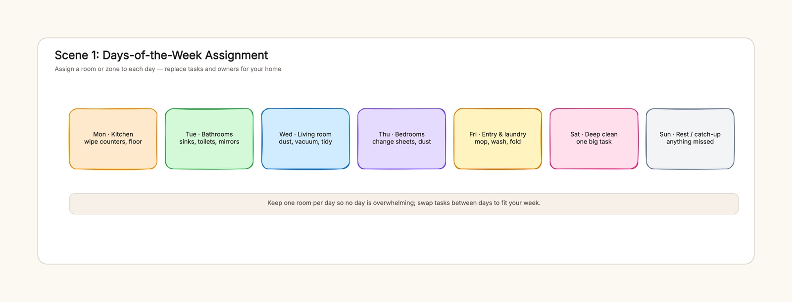 Weekly Cleaning Schedule Template